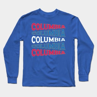 NATIONAL TEXT ART USA COLUMBIA Long Sleeve T-Shirt